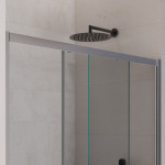 Porta doccia Ardo 195cm anta scorrevole cristallo trasparente 6mm anticalcare reversibile