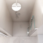 Porta doccia nicchia Sorapiss alta 190 cm anta a soffietto reversibile in cristallo trasparente 6mm anticalcare