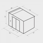 Casetta box da esterno in metallo Silver cm 277x206x187