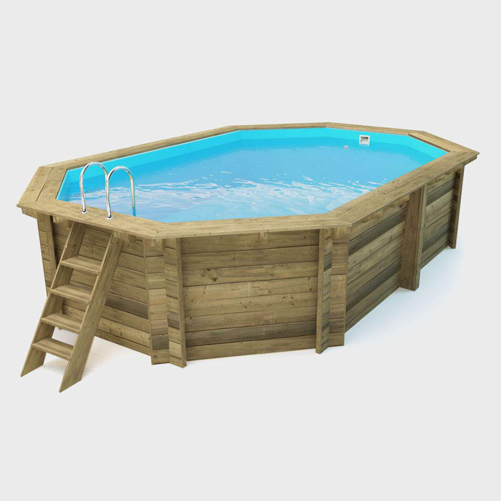 Piscina Da Giardino In Legno Ottagonale 486x336