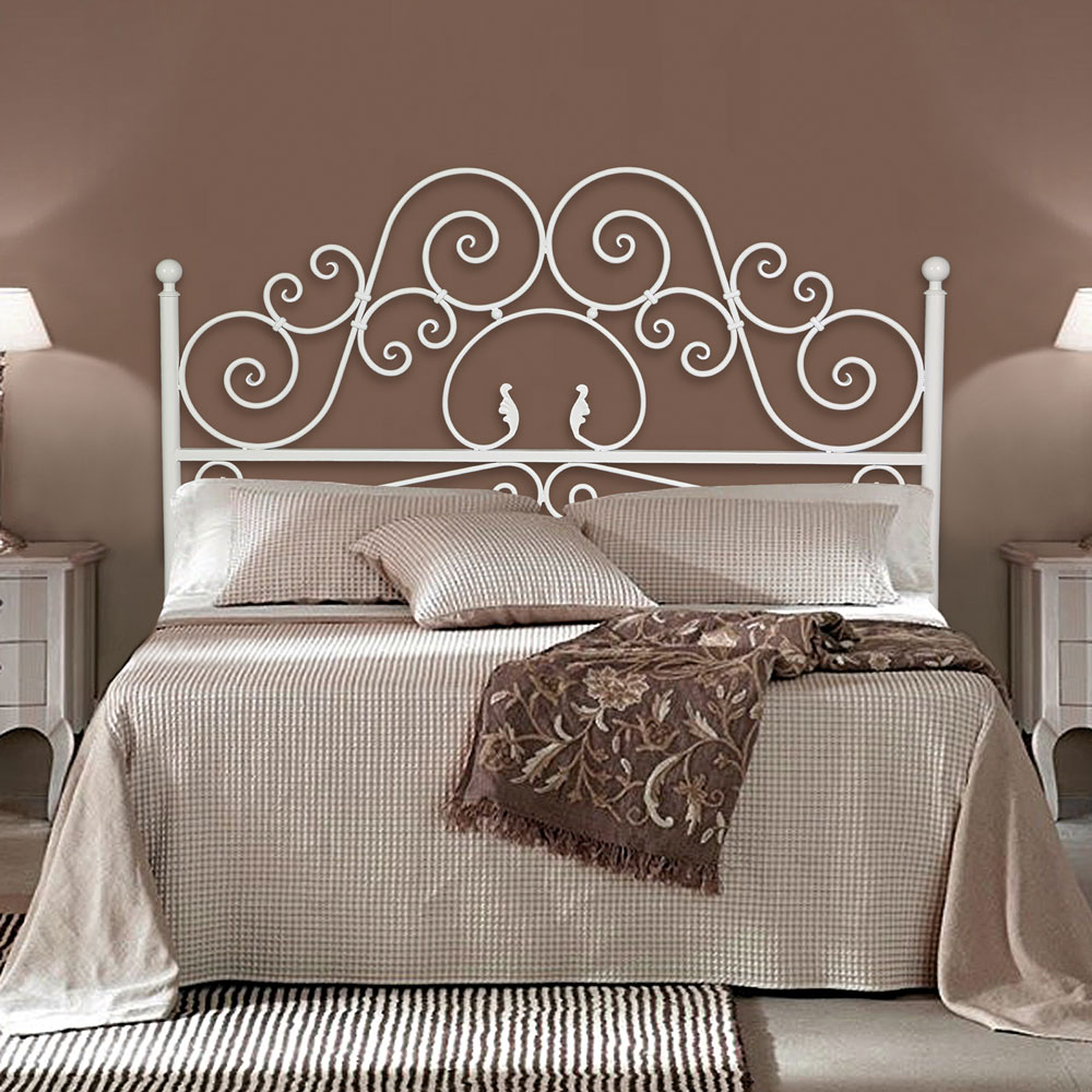 Letto Matrimoniale Tondino Con Testiera In Ferro Battuto E Box Contenitore 170x202x135h