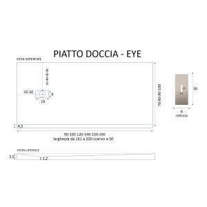 Piatto Doccia Mineral Marmo Moka 2,5cm | Eye